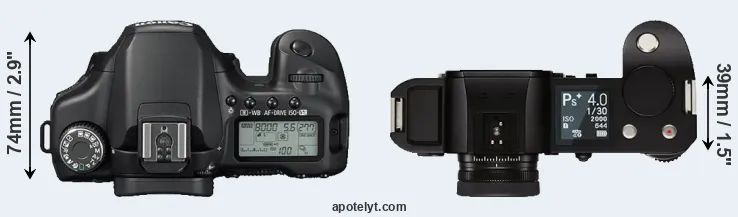 Compare 40D versus Leica SL top