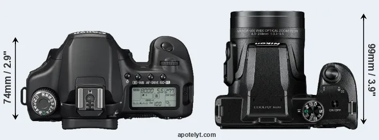 Compare 40D versus B600 top