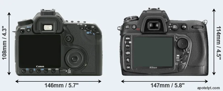 Comparison 40D or D300 rear