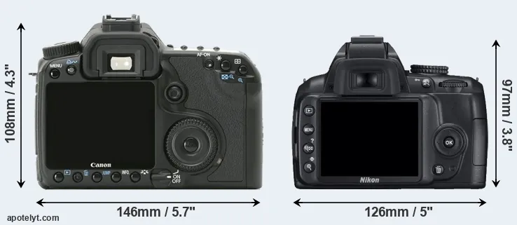 Comparison 40D or D3000 rear