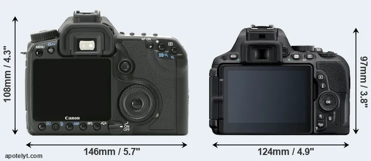 Comparison 40D or D5500 rear