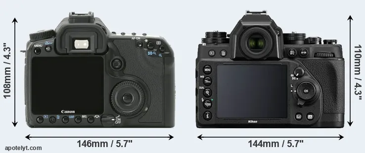 Comparison 40D or Df rear