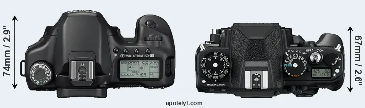 Compare 40D versus Df top