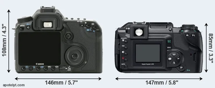 Comparison 40D or E-300 rear