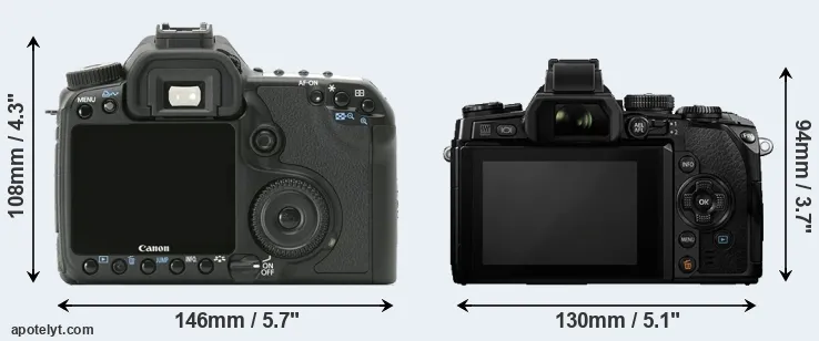 Comparison 40D or E-M1 rear