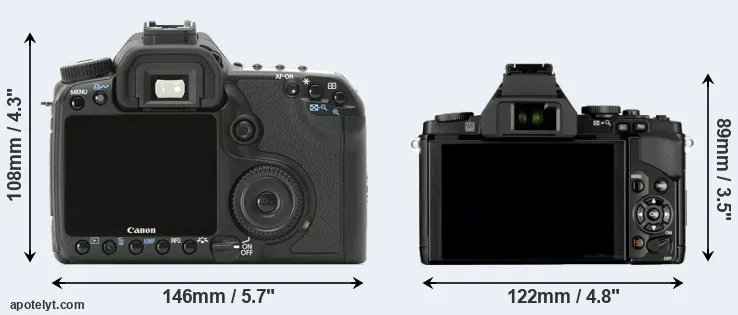 Comparison 40D or E-M5 rear