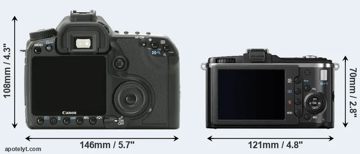 Comparison 40D or E-P2 rear