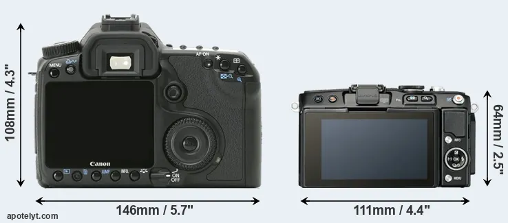 Comparison 40D or E-PL5 rear