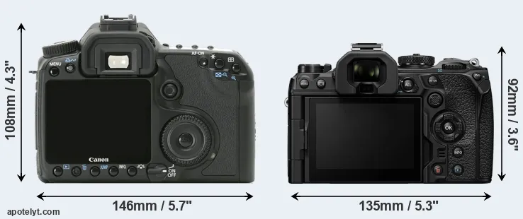 Comparison 40D or OM-1 II rear