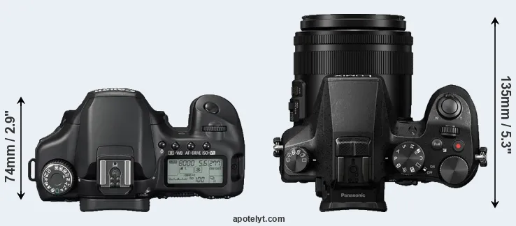 Compare 40D versus FZ2500 top