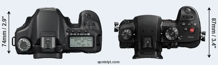 Compare 40D versus GH5s top