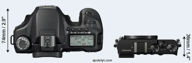 Compare 40D versus GM5 top