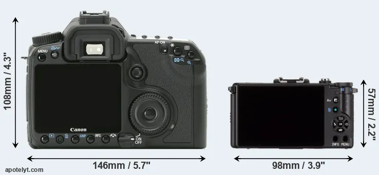 Comparison 40D or Pentax Q rear