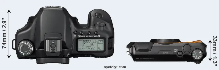 Compare 40D versus WG-6 top