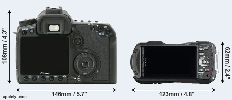 Comparison 40D or WG-60 rear