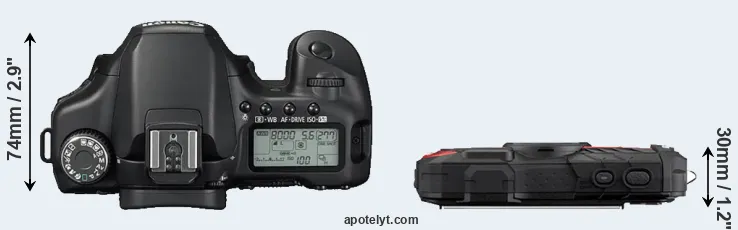 Compare 40D versus WG-60 top