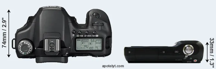 Compare 40D versus NEX-3 top