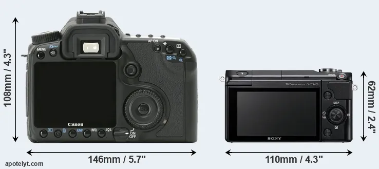 Comparison 40D or NEX-3N rear