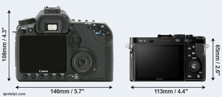 Comparison 40D or RX1R II rear
