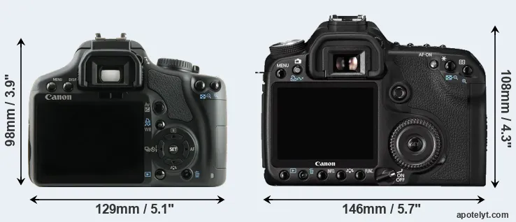 Comparison 450D or 50D rear