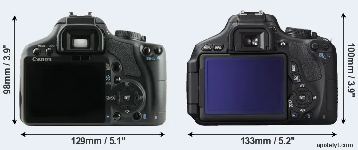 Comparison 450D or 600D rear