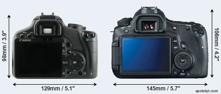 Comparison 450D or 60D rear