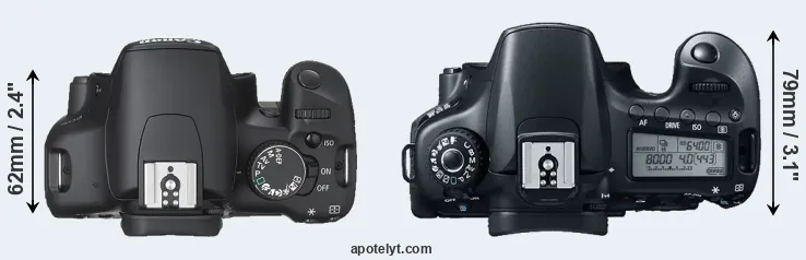 Compare 450D versus 60D top