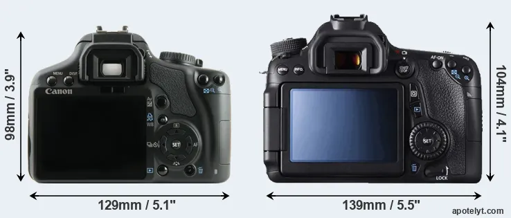 Comparison 450D or 70D rear