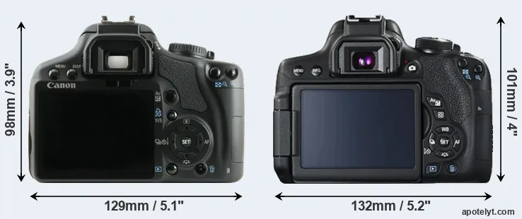 Comparison 450D or 750D rear