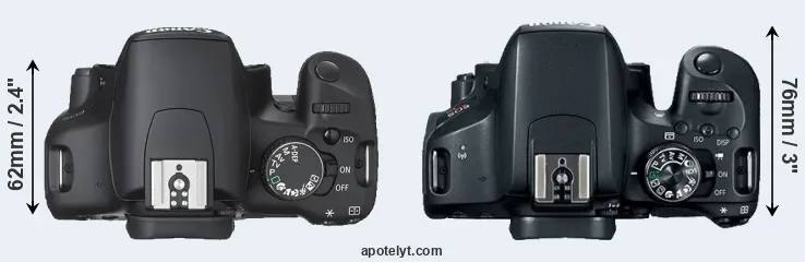 Compare 450D versus 800D top