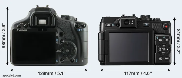 Comparison 450D or G1X rear