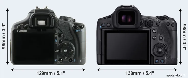Comparison 450D or R5 Mark II rear