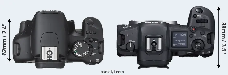 Compare 450D versus R5 top