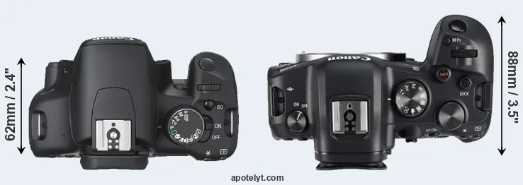 Compare 450D versus R6 top