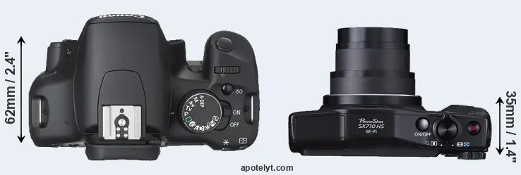 Compare 450D versus SX710 top