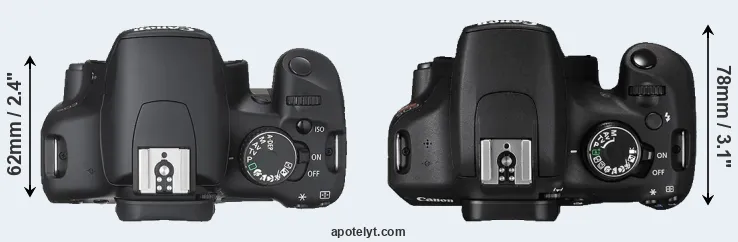 Compare 450D versus T5 top