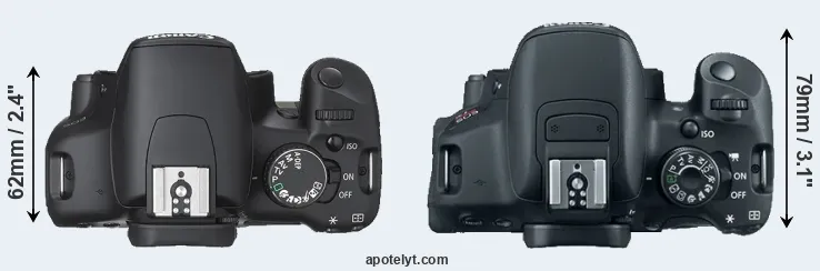 Compare 450D versus T5i top