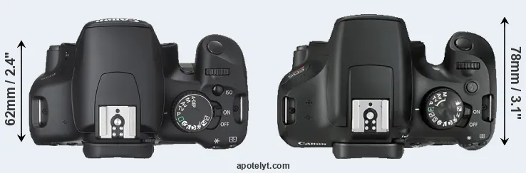 Compare 450D versus T6 top