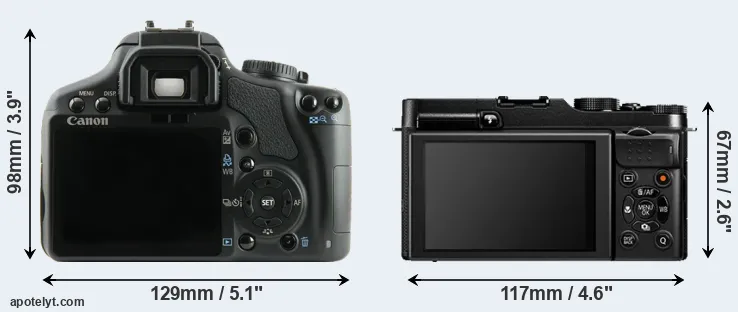 Comparison 450D or X-A1 rear