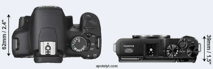 Compare 450D versus X-A1 top