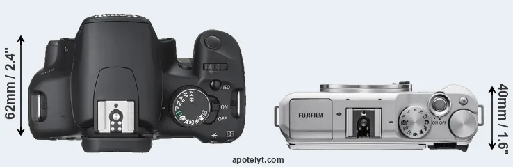 Compare 450D versus X-A5 top