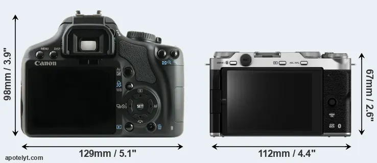 Comparison 450D or X-M5 rear