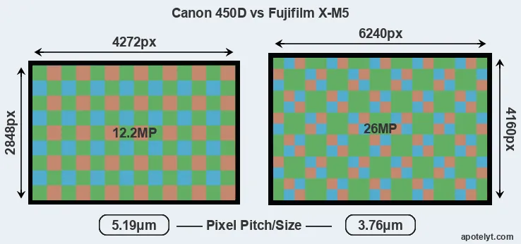 450D versus X-M5 MP