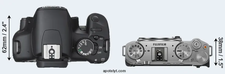 Compare 450D versus X-M5 top