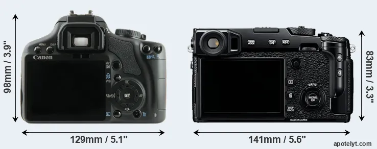 Comparison 450D or X-Pro2 rear