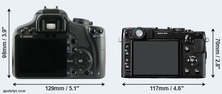 Comparison 450D or X10 rear