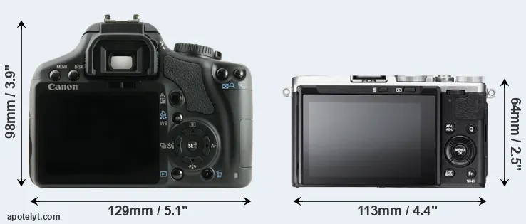 Comparison 450D or X70 rear