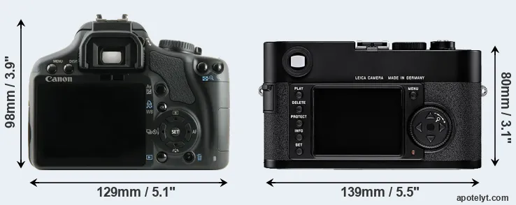 Comparison 450D or M8 rear