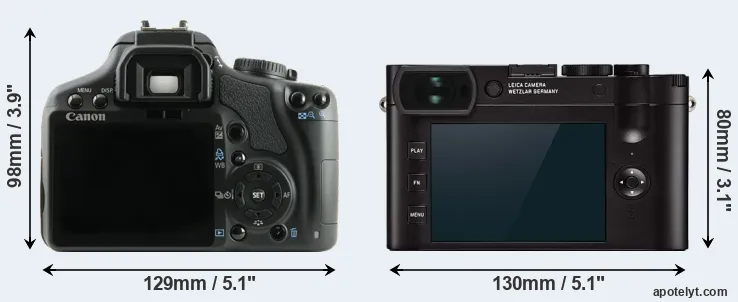 Comparison 450D or Q2 rear