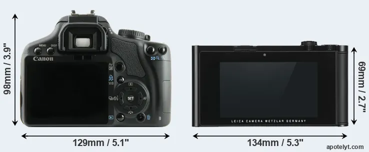 Comparison 450D or TL rear